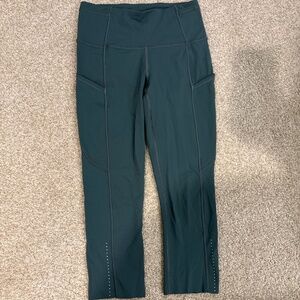 Lululemon fast & free cropped leggings - teal - size 5